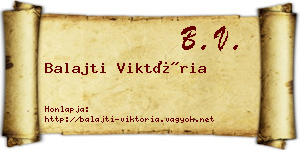 Balajti Viktória névjegykártya